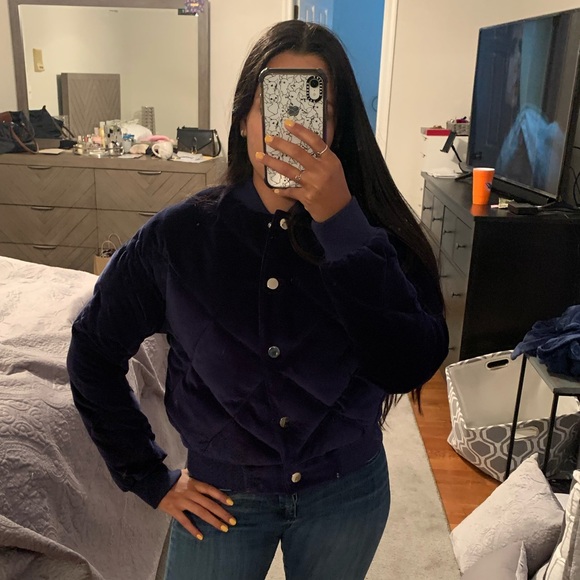 Maje Velvet Bomber Jacket - Picture 8 of 10